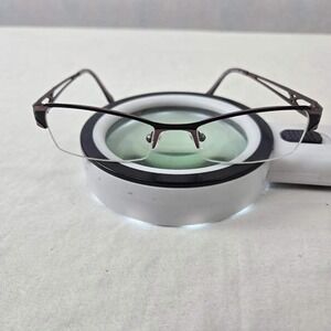 Exces 3052 134 51-17-135 Eyeglasses Frame Plum Metallic Semi Rimless Rectangular